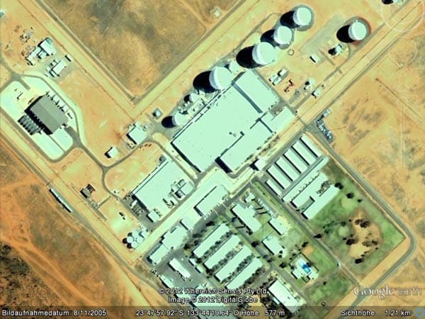 Pine Gap ist eine gemeinsame Militärbasis der USA und Australiens etwa 19 Kilometer südwestlich der Stadt Alice Springs