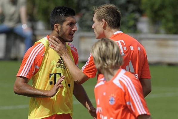 Zwischen Holger Badstuber (re.) und Emre Can geht es hoch her.