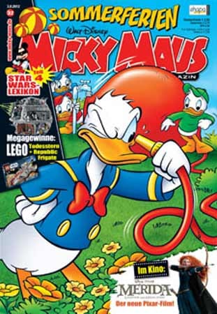 2. Platz: "Walt Disneys Micky Maus" mit 564.000 jungen Lesern (Egmont Ehapa Verlag; Ausgabe 32 vom 03.08.2012)