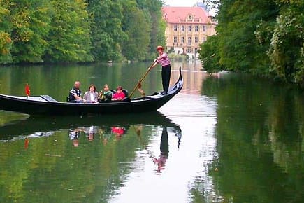 Bamberg: Per Gondel durch die Stadt.