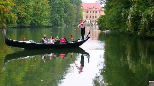 Bamberg: Per Gondel durch die Stadt.