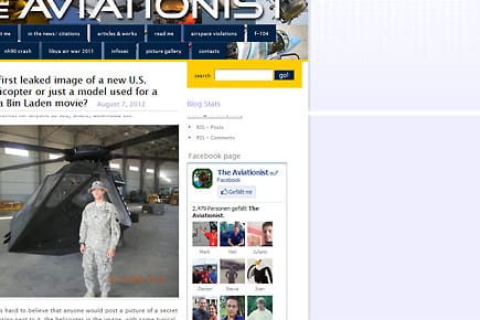 Foto auf der Website "The Aviationist": Echtes Militärprojekt oder Hollywood-Staffage?
