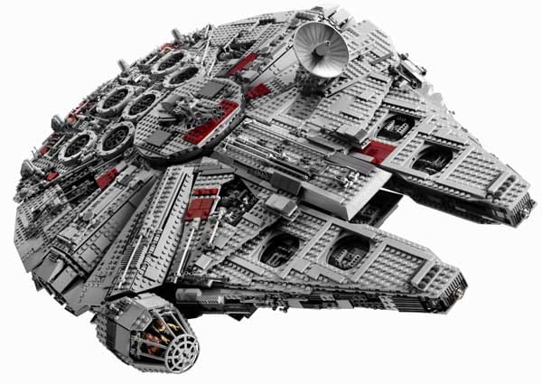5195 Lego-Elemente fasst das größte Lego-Modell, das jemals produziert wurde: der Lego Star Wars Millennium Falcon.