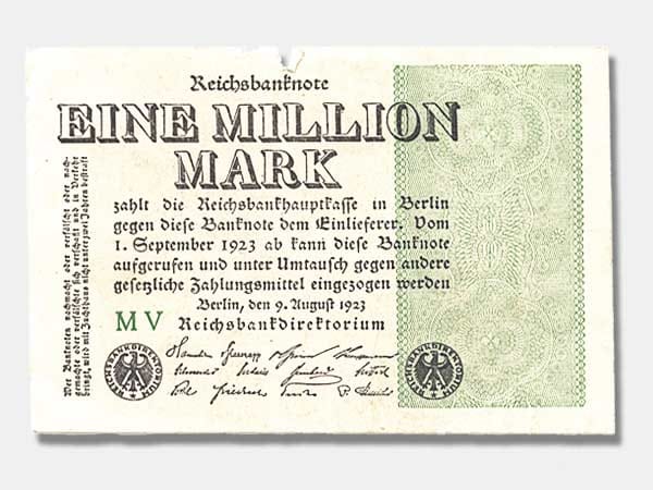 1-Million-Mark-Reichsbanknote von 1923