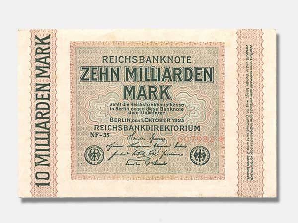 10-Milliarden-Mark-Reichsbanknote von 1923