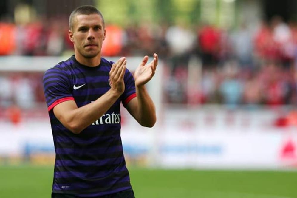 Lukas Podolski hat als einziger Arsenal-Spieler noch keine Rückennummer.