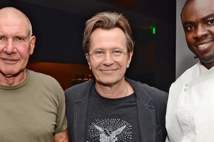 Kaum wieder zu erkennen: Der "Indiana Jones"-Darsteller und Gary Oldman