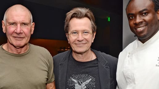 Kaum wieder zu erkennen: Der "Indiana Jones"-Darsteller und Gary Oldman