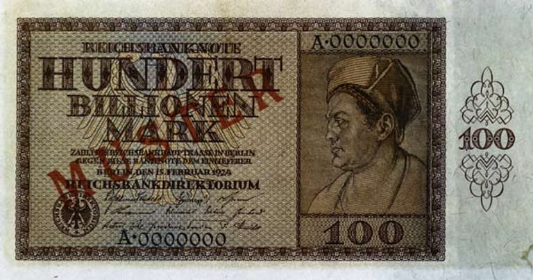 100-Billionen-Mark-Reichsbanknote von 1923