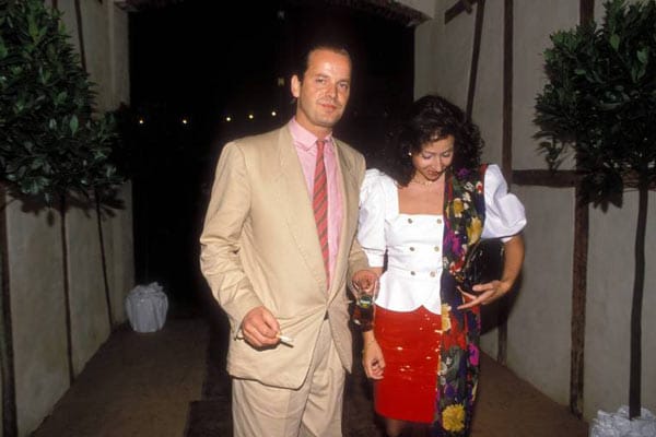 Vicky Leandros mit ihrem zweiten Ehemann Enno Freiherr von Ruffin, den sie 1986 heiratete. Das Foto entstand Mitte der 90er Jahre.