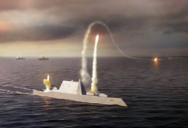 Entwurf für die nächste Generation der US-Zerstörer: 2014 soll das erste Schiff der Zumwalt-Klasse vom Stapel laufen - und die Vorgänger dank futuristischer Waffensysteme in nahezu allen Belangen übertreffen.