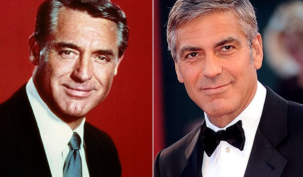 George Clooney (re.) wird immer wieder mit dem 50er-Jahre-Star Cary Grant verglichen. Kein Wunder, denn es sind nicht nur beide Charmeure der alten Schule, sondern sie haben auch das gleiche graumelierte Haar und die sympathischen Lachfalten um die Augen. Mann könnte fast auf die Idee kommen, Clooney sei der geheime Sohn der Schauspiellegende.