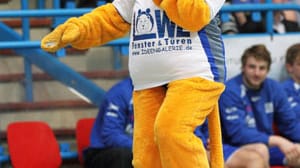 Wir stellen die Maskottchen der Handball-Bundesliga vor. Den Anfang macht Leo Löwenherz vom TV Großwallstadt.