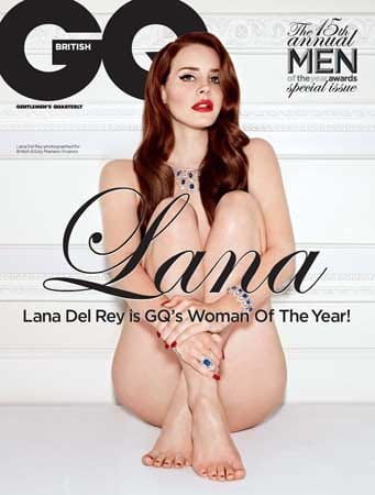 Lana Del Rey auf dem Cover der britischen GQ-Ausgabe vom Oktober 2012. Die sexy Sängerin wurde von dem Männermagazin zur Frau des Jahres gewählt.