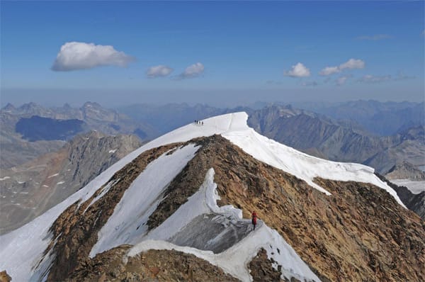 Nordgipfel der Wildspitze in den Ötztaler Alpen.