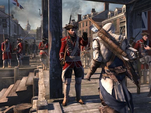 Konflikt oder Taktik? In "Assassin's Creed 3" wird nicht immer mit dem Holzhammer vorgegangen.