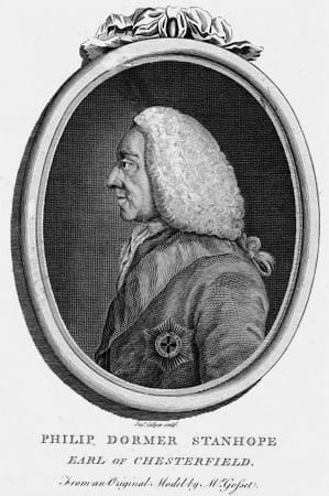 Seinen Namen hat das edle Möbelstück wahrscheinlich vom 4. Earl of Chesterfield, Lord Philip Dormer Stanhope, das war ein britischer Politiker, Diplomat und Schriftsteller.