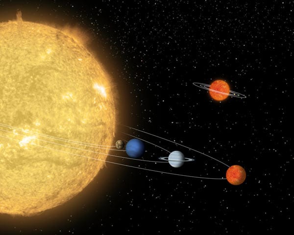 "55 Cancri e" ist der innerste von insgesamt fünf Planeten, die den sonnenähnlichen Stern "55 Cancri" umkreisen.