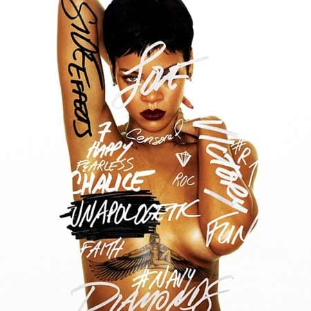 So sexy zeigt sich Rihanna auf dem Cover ihres neuen Albums "Unapologetic".
