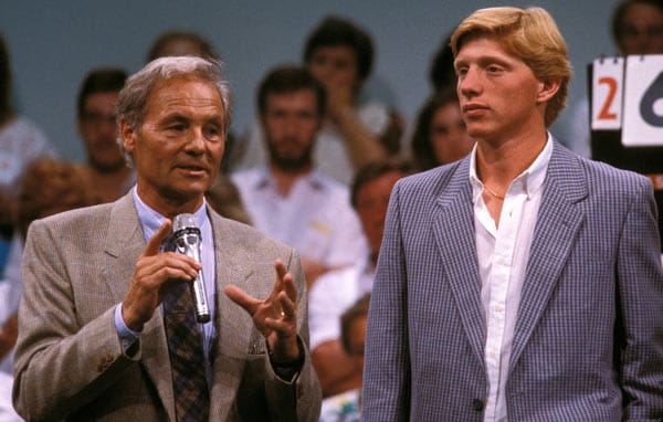 1985 zu Gast bei Valérien: Boris Becker nach seinem ersten Wimbledon-Sieg.