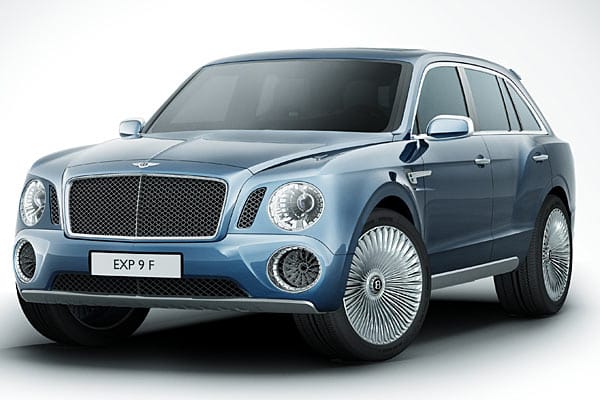 Auch Bentley will mitmischen und mit dem EXP 9F ein Luxus-SUV auf die Straße bringen.