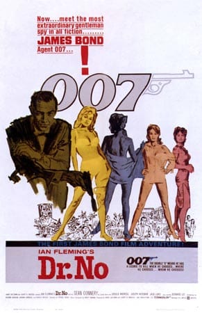 "James Bond – 007 jagt Dr. No" ist der erste Film der James-Bond-Reihe, die auf der Grundlage von Ian Flemings Werken entstand. Die Hauptdarsteller Sean Connery und Ursula Andress schafften damit den internationalen Durchbruch. Der Film wurde am 5. Oktober 1962 in London uraufgeführt und startete am 25. Januar 1963 in den bundesdeutschen Kinos.