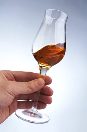 Je dünner das "Nosing"-Glas ist, desto mehr steigert sich der Genuss. Nur in einem klaren, farblosen Glas können Sie die wunderbare Farben des Whiskys erkennen. Die Palette reicht von einem weichen Goldton, über Bernstein bis zu einem dunkel schimmernden Braun. Dabei gilt, je älter der Jahrgang, desto dunkler die Farbe.