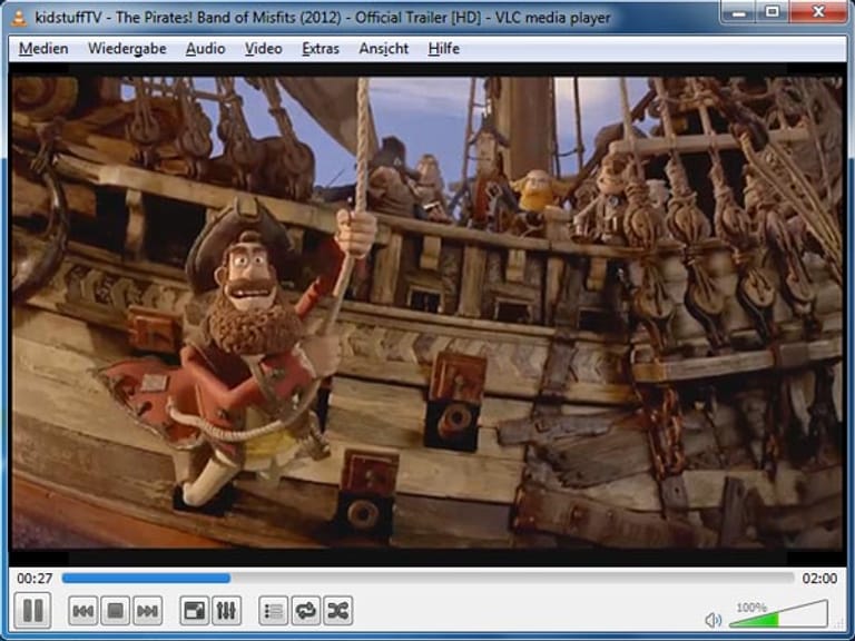 VLC media player zum Abspielen von Video-DVDs