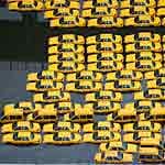 Ähnliches gilt für diese Taxiflotte in Weehawken, ebenfalls in New Jersey.