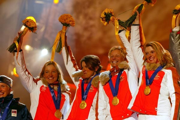 Gleich bei ihren ersten Olympischen Spielen 2002 in Salt Lake City (USA) gewann sie zwei Mal Edelmetall. Im Sprint holte sie Silber, die Goldene Krönung gab es in der Staffel.