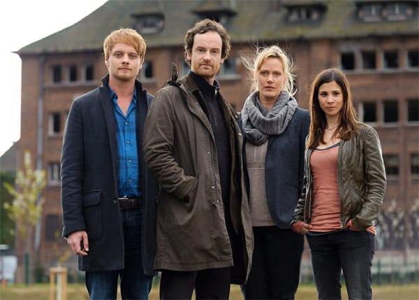 Das Dortmunder "Tatort"-Team im Überblick (v.li.n.re.): Oberkommissar Daniel Kossik (Stefan Konarske), die Hauptkommissare Peter Faber (Jörg Hartmann) und Martina Bönisch (Anna Schudt) sowie Oberkommissarin Nora Dalay (Aylin Tezel).