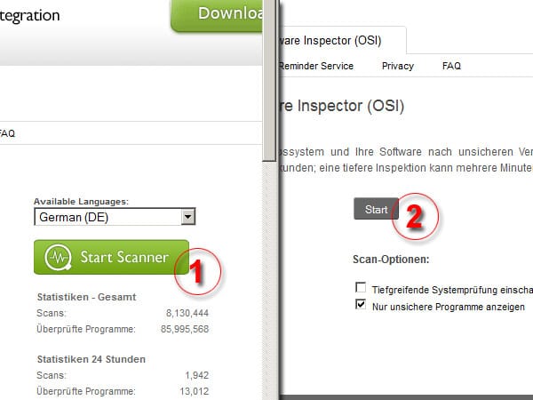 Secunia Online Software Inspector