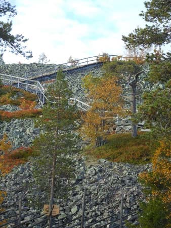 Weg zur einzigen Amethysten-Mine Europas in Lappland.