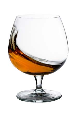 Bei uns wird der Cognac vor allem in dem typischen Schwenkglas ausgeschenkt.