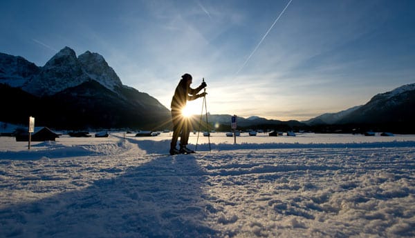 Skifahren in Garmisch-Partenkirchen.