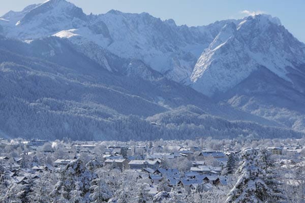 Garmisch-Partenkirchen im Winter.