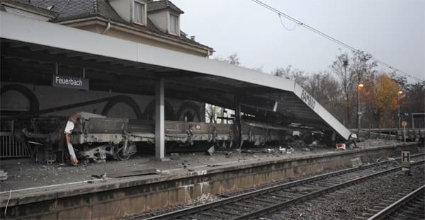 Güterzug in Stuttgart entgleist