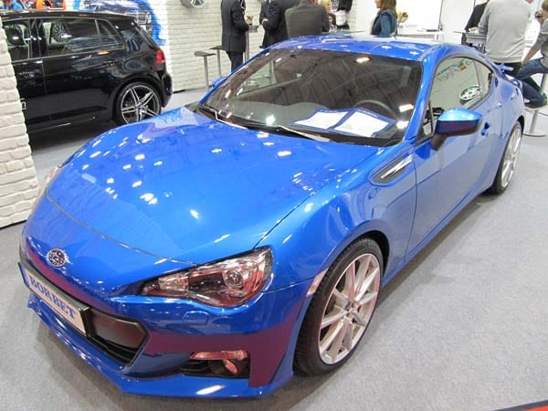 Tuner Borbet stellt einen Subaru BRZ mit eigenen Felgen aus. Tuner Borbet stellt einen Subaru BRZ mit eigenen Felgen aus.
