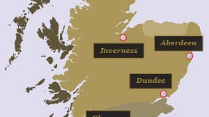 Schottland lässt sich in verschiedene Regionen einteilen, die alle für bestimmte Aromen stehen: Im Süden ist der Whisky milder. Die klimatisch rauen schottischen Inseln sind dagegen für kräftige Destillate bekannt. Die Highlands im Norden bieten die wohl größte geschmackliche Whisky-Vielfalt – hier gibt es sowohl sehr milde als auch kräftige Tropfen mit komplexen Aromen.