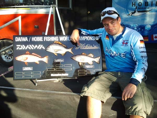 Hobie Fishing World 2012: Gero Priebe mit Trophäe.