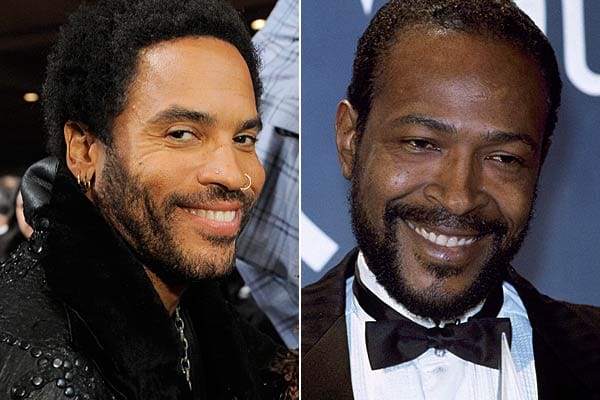 Lenny Kravitz (l) soll in einer Filmbiografie Sänger Marvin Gaye spielen.