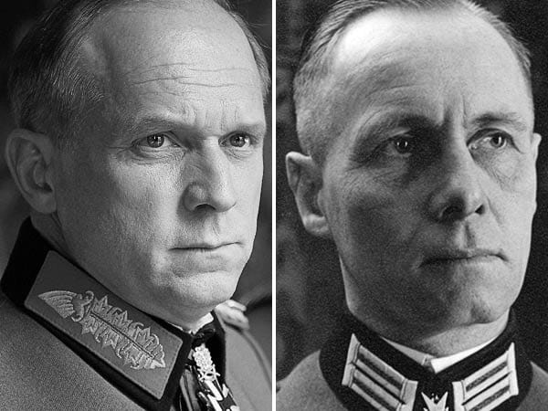 Im ARD-Film "Rommel" schlüpft Ulrich Tukur (links) in die Rolle des einstigen Hitler-Verehrers und späteren Widerständlers Erwin Rommel (rechts).