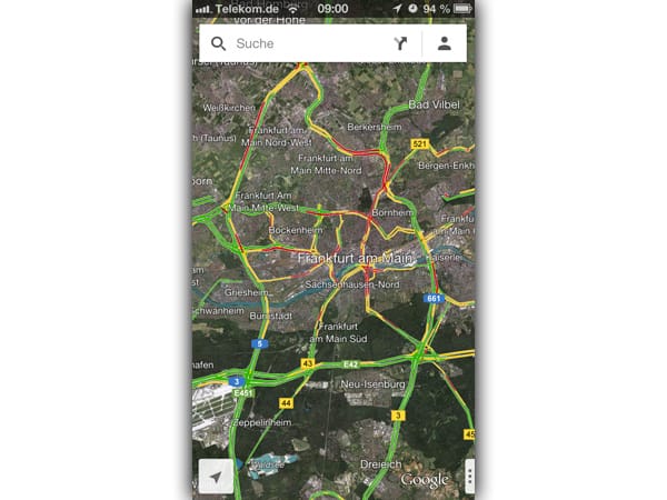 Google Maps Verkehrslagemeldungen