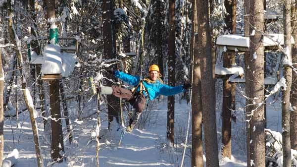 Zipline-Parcour im Allgäu.