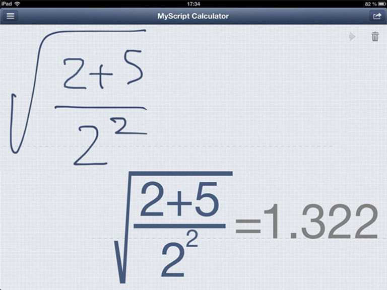 MyScript Calculator braucht keine Tastatur: Der Rechner erkennt die Handschrift und berechnet die Ergebnisse (für Android und iOS).