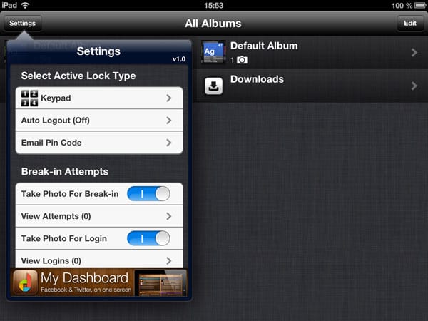 My Secret Folder Lite versteckt Fotos, Videos und Browser-Bookmarks in einem geschützten Ordner (für iOS).