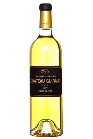 Château Guiraud - Sauternes 2009: 96 Punkte für den Süßwein aus Bordeaux: Vom Sauternes 2009 aus dem Château Guiraud wurden 11.000 Kisten abgefüllt. Bei Belvini für 70 Euro entdeckt.