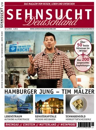 Ausgabe 01/2013 des Magazins "Sehnsucht Deutschland", Cover.
