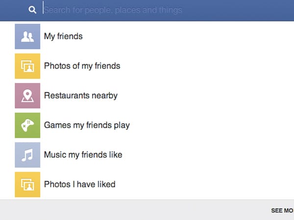 So sieht die neue Suchfunktion Graph Search auf Facebook aus.