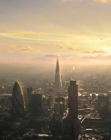 Blick auf das neue Wahrzeichen Londons "The Shard"